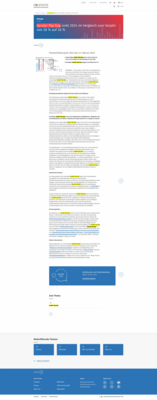 Screenshot der Pressemitteilung zum Gender-Pay-Gap