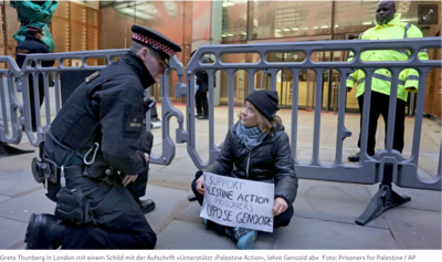 Screenshot eines Bildes, auf dem Greta Thunberg zu sehen ist